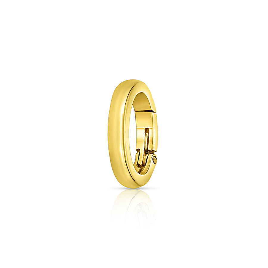 A golden charm link set in 14K yellow gold. 