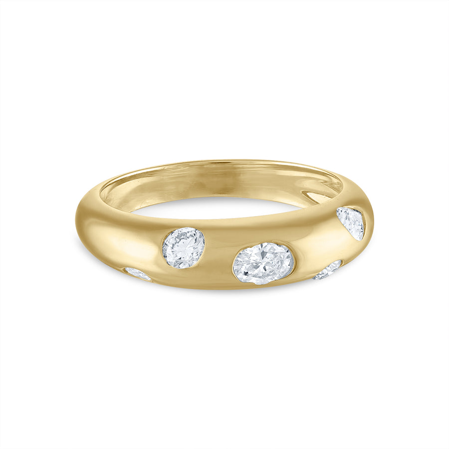 Ellipse Diamond Dome Ring