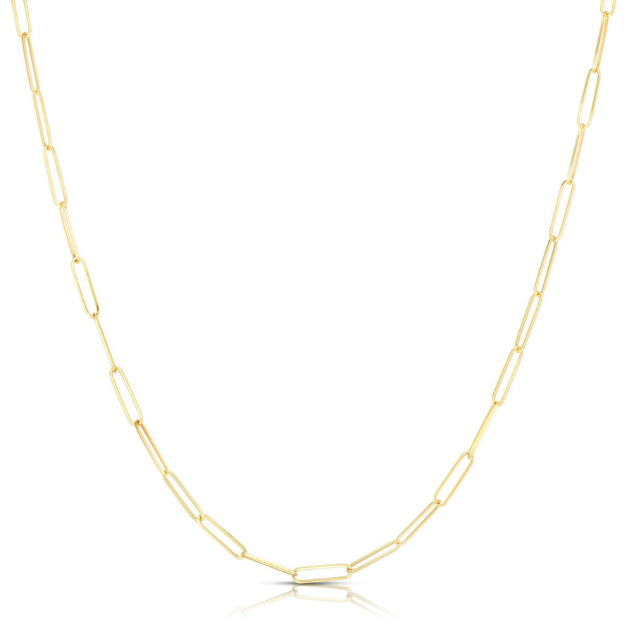 link chain necklace in 14K yellow gold.