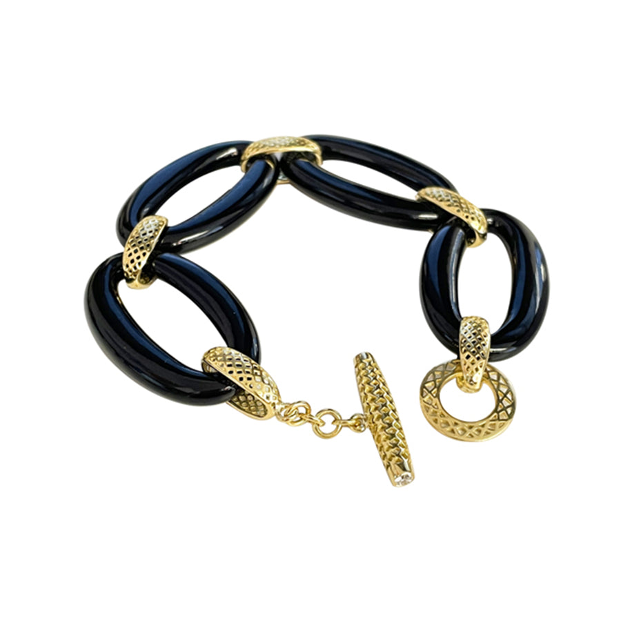 Black Onyx Link Bracelet